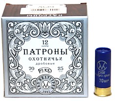 Патрон 12/70 охот.дробовой Русь №3,32г.(25-пачка/250-кор)