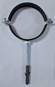 Хомут металлический с шурупом 4" трубный (107-116мм)