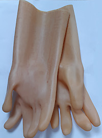 Перчатки диэлектрические, высоковольтные бесшовные до 1000В