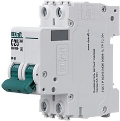Автомат 2ф Dekraft BA-101 25А 230В