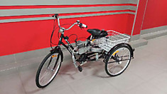 Мотовелосипед 24" HEMEN трицикл с веломотором F80