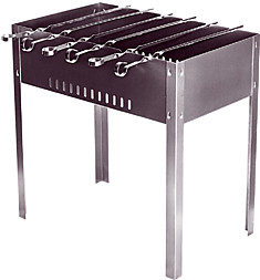 Мангал 500х300х500х0,5мм с шампурами, сталь