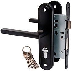 Замок врезной S-Locked 150\224-50 BL ключ-верт черный