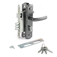 Замок врезной ЗВ4-1-8-10 Могилев серебро