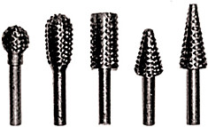 Шарошки по дереву 5шт 36455