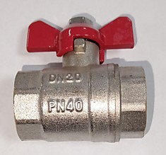 Вентиль 3/4" г/г бабочка 