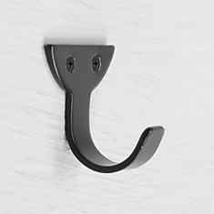 Крючок-вешалка 1-рожковый ТУНДРА КМ1004, черный