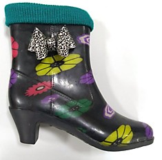 Сапоги резиновые на каблуке женские р.38-39