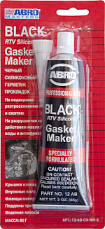 Герметик-прокладка 85гр силикон, черный АВRO-Masters