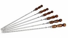 Шампур-3мм 40см деревянная ручка