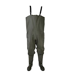 Полукомбинезон рыбацкий с сапогами ПВХ мужской IFRIT Kraken, олива, р.42