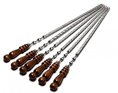 Шампур-3мм 50см деревянная ручка