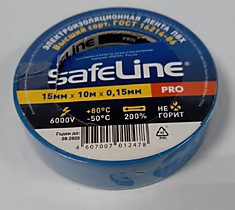 Изолента ПВХ Safeline15*10м синяя