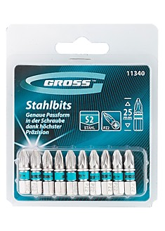 Бита /PZ №2 25мм/ Gross 11340