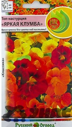 Семена Настурция Яркая клумба