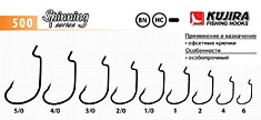 Крючки Kujira Spinning 500 №1-6офсетные