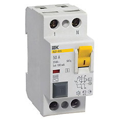 Выключатель дифференциальный (УЗО) ВД1-63 32А 2Р 30мА 230V ИЭК